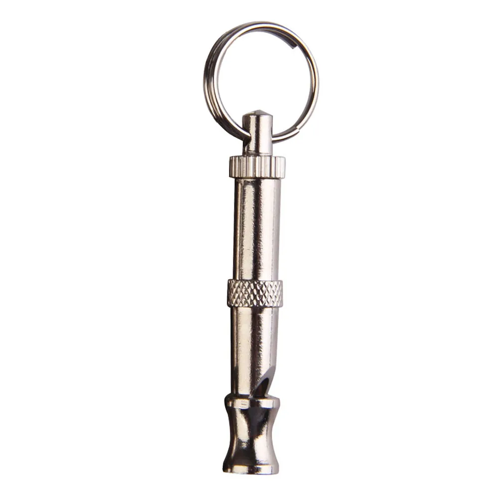 Dog Whistle Puppy Whistle Adjustable Sound Dog Training Whistle Portable Metal Whistle Keychain for Dog Training
