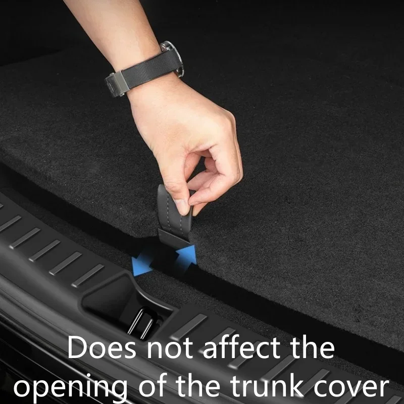 Trunk Sill Plate Cover TPE Rubber Protector for Tesla Model Y 2021-2023 Threshold Bumper Guards Anti-dirty Pad Accessories