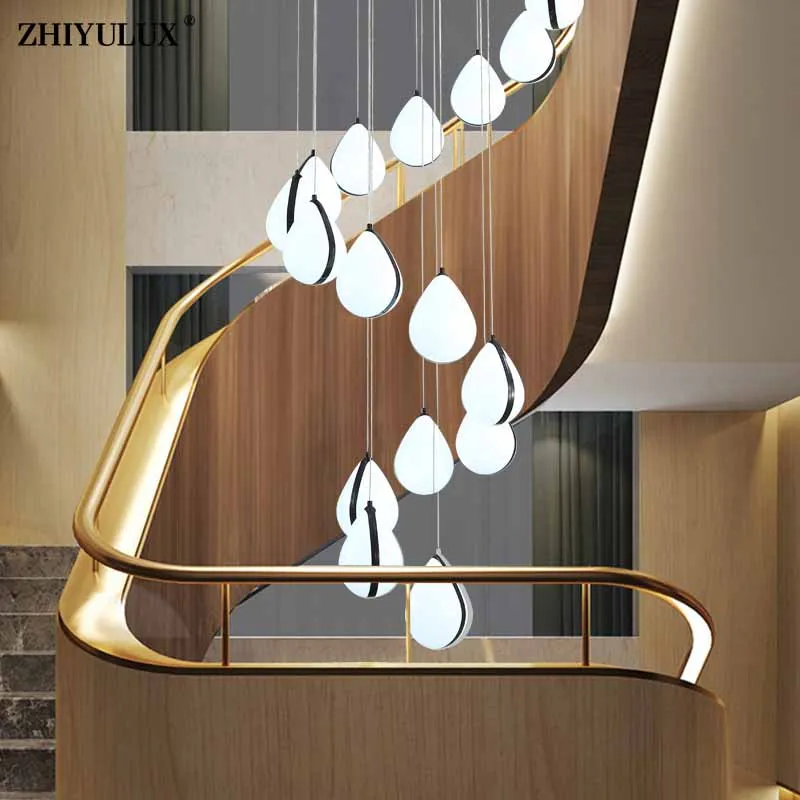 

Remote Dimming Simple New Modern LED Pendant Lights Living Dining Room Bedroom Hotel Bar Villa Stairs Hall Lamp Indoor Lighting