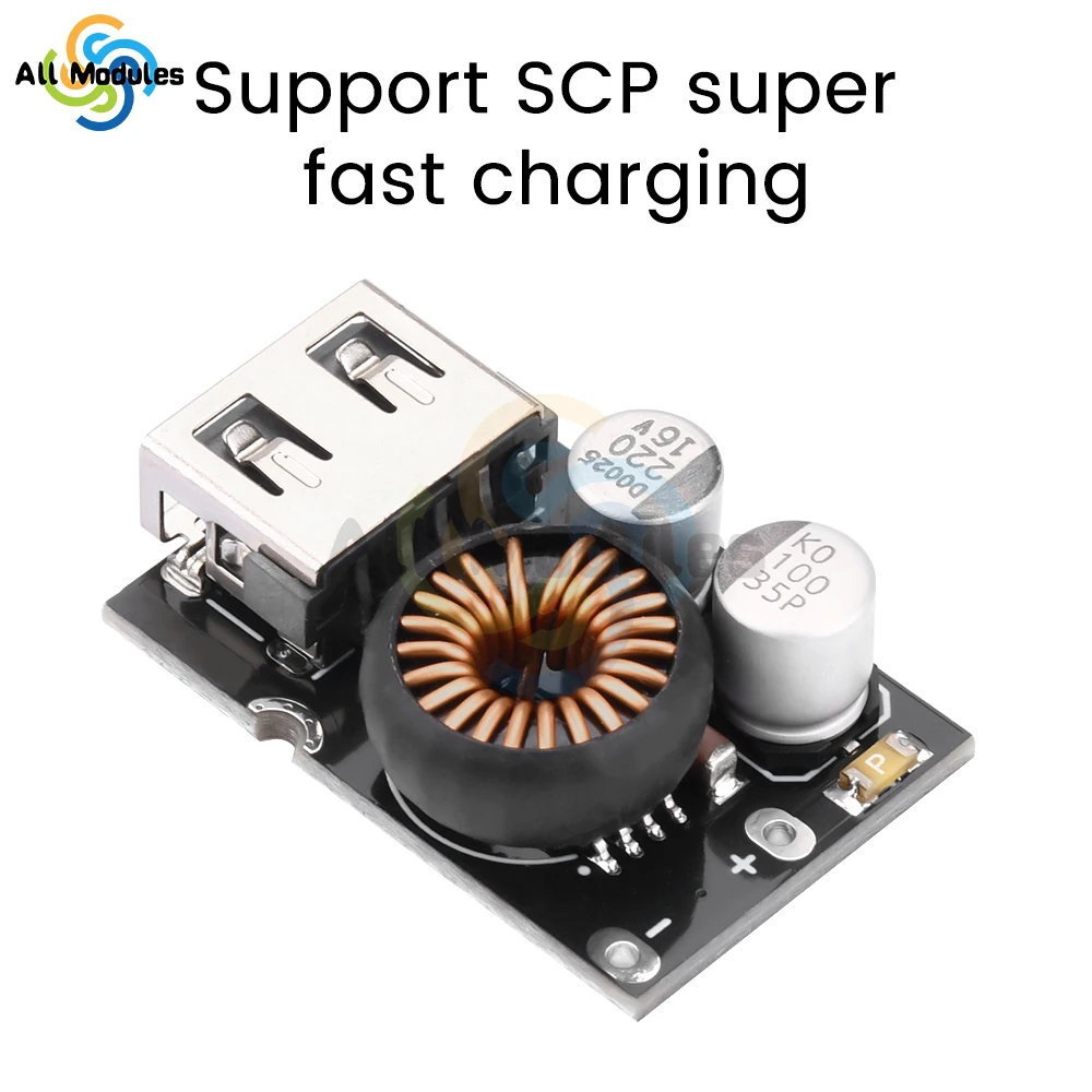 QC3.0 2.0 Fast Charger Module 10V-32V to 5V 36W Step-down Quick Charging Board AFC SCP For Huawei Apple Samsung Mobile Phone