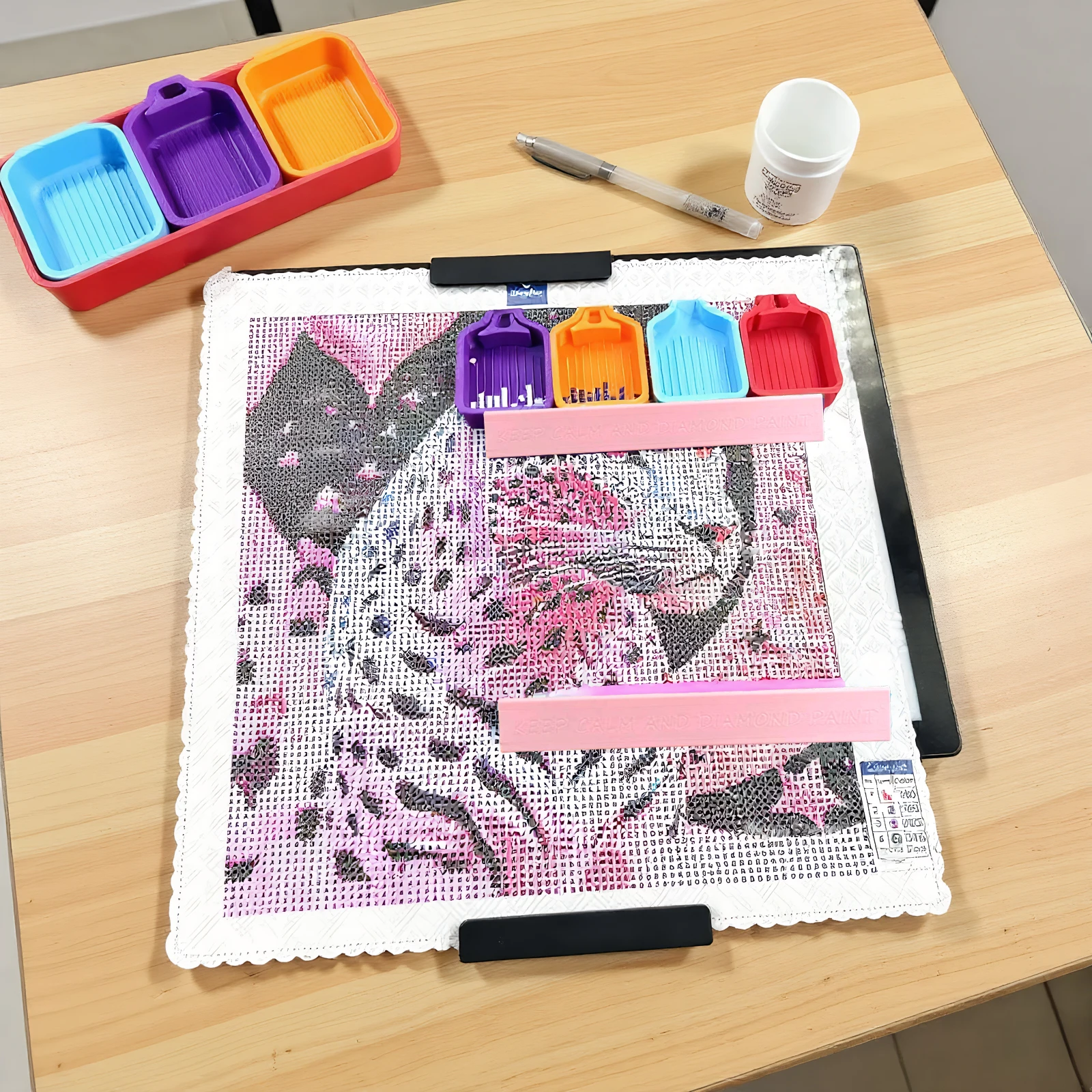 Diamond Art Holder Magnetic Diamond Art Light Board Holder 14.9x1.5cm Lightweight for DIY Crafts Light Pad Easel Drafting Table