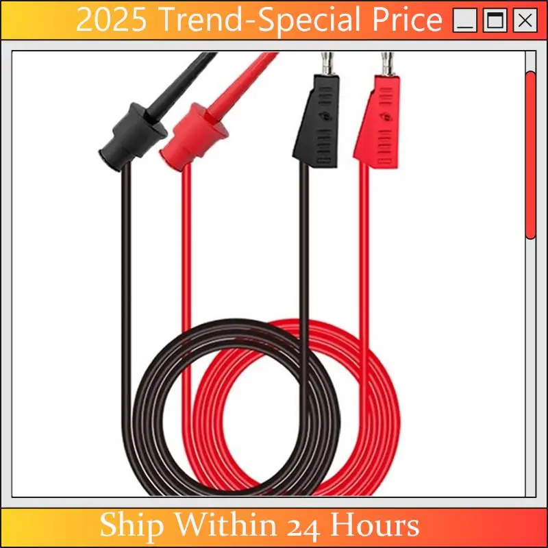 

A61Z Предложения P1308B 18 шт. Комплект тестовых проводов Тестовый крюк Кабель Сменный щуп мультиметра Зажим типа «крокодил»