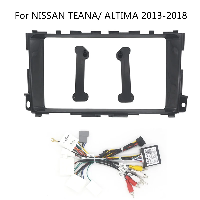 9 Inch Car Fascia For Nissan Teana 2013-2018 Double Din Radio DVD Frame Audio Fitting Adaptor Fascia Panel In-dash Trim Kit