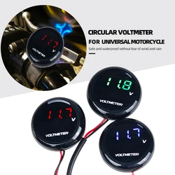 Universal Motorcycle part Voltage Meter Round Mini Voltmeter Gauge Digital LED For Yamaha XMAX 300 TMAX NMAX 155 Honda PCX ADV