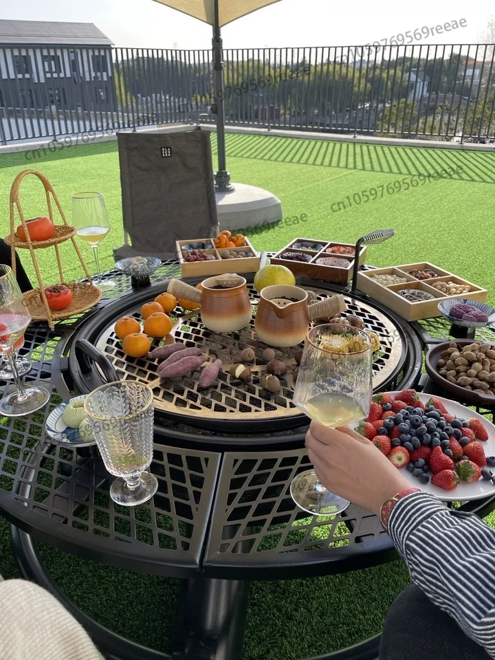 Modern High Quality Barbecue grill, household wood heater, patio, villa campfire, fireplace table, charcoal brazier