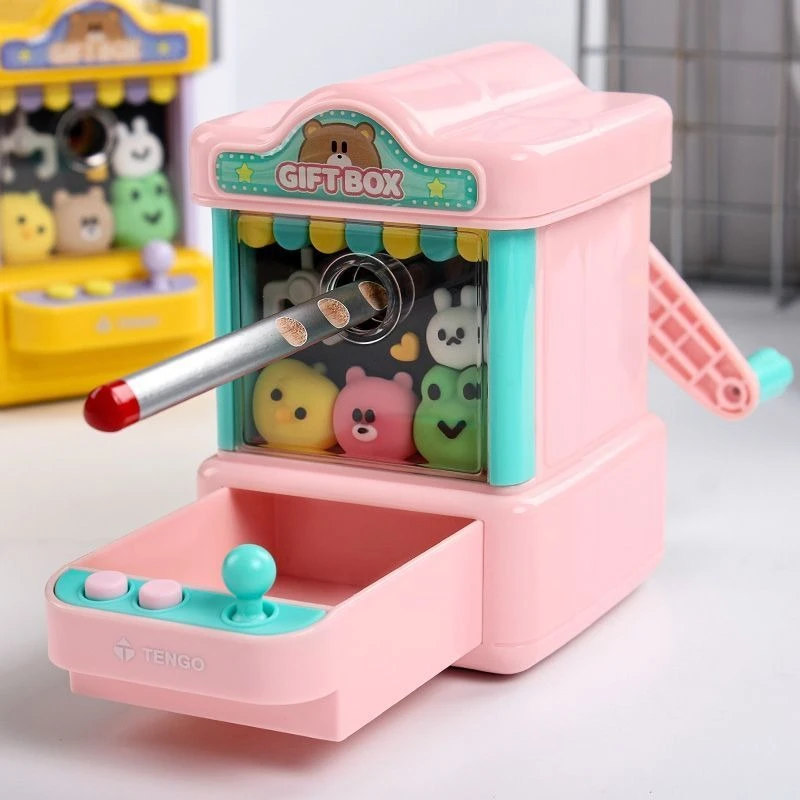 Cute Claw Machine Pencil Sharpener with Adjustable Five Levels Large Diameter for Kids Students School Office Stationery Gift