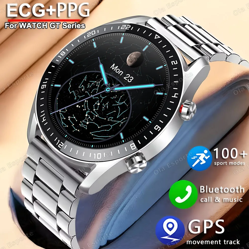 

Новые спортивные умные часы для мужчин и женщин, 1,48-дюймовый AMOLED-экран, спортивные часы с пульсометром, здоровьем, умные часы для мужчин для Android IOS