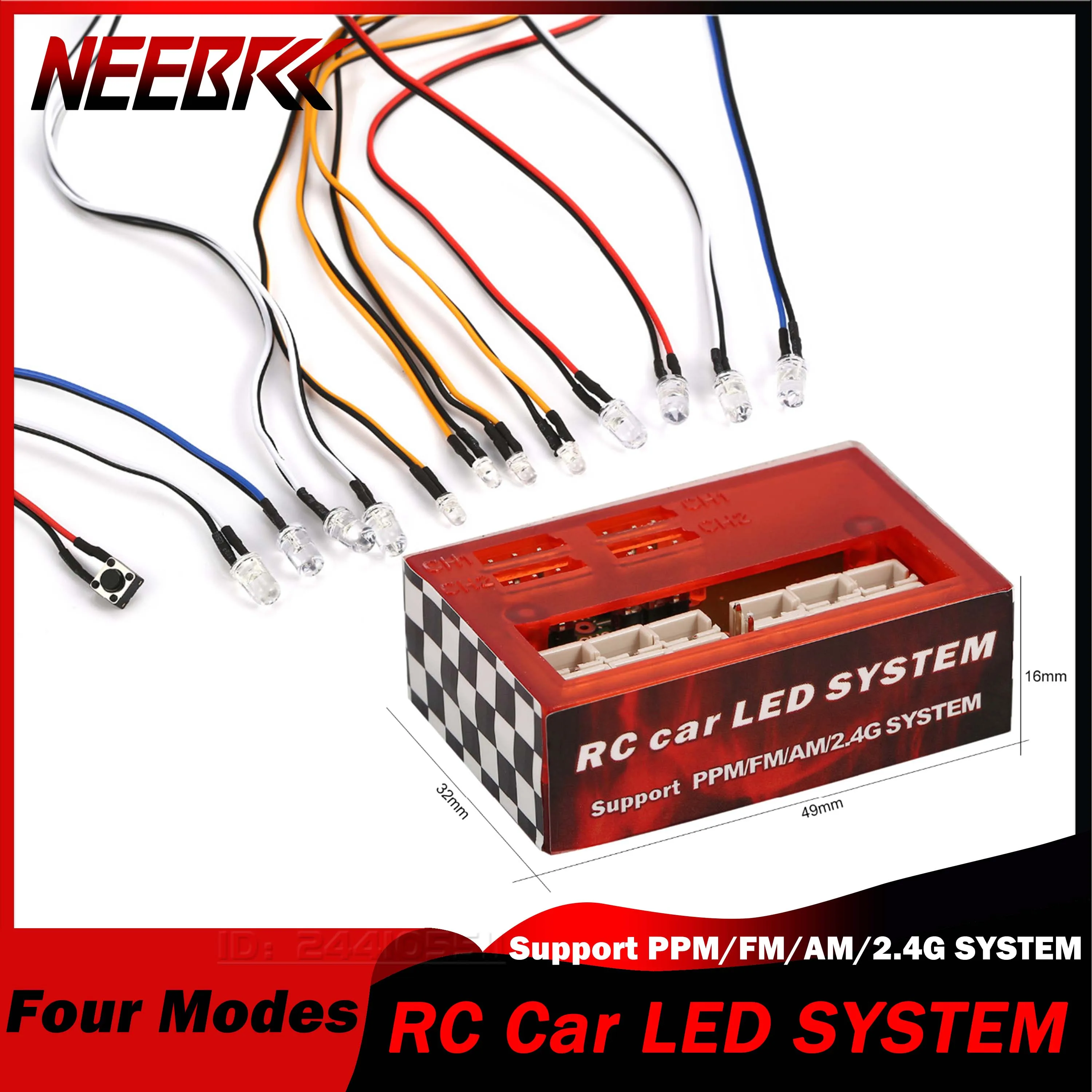 

12 Ultra RC Car LED Light System Set Bright Flash Multi-function Lamp Kit for 1/10 1/8 HSP TAMIYA Axial SCX10 D90 Toy Part Model