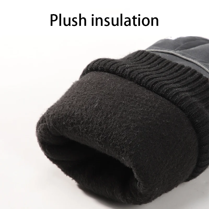 Men's Ski Gloves Are Cold-Proof, Outdoor, Velvet and Thickened, Windproof, Touch-Screen Motorcycle Winter Riding Warm Gloves