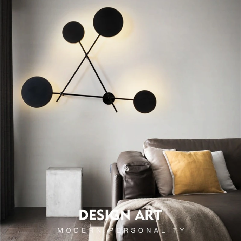 

Modern Design LED Wall Lamps Nordic Creative Industry Round Wall Sconce Lighting Fixtures For Bedroom Bedside Living Room Home