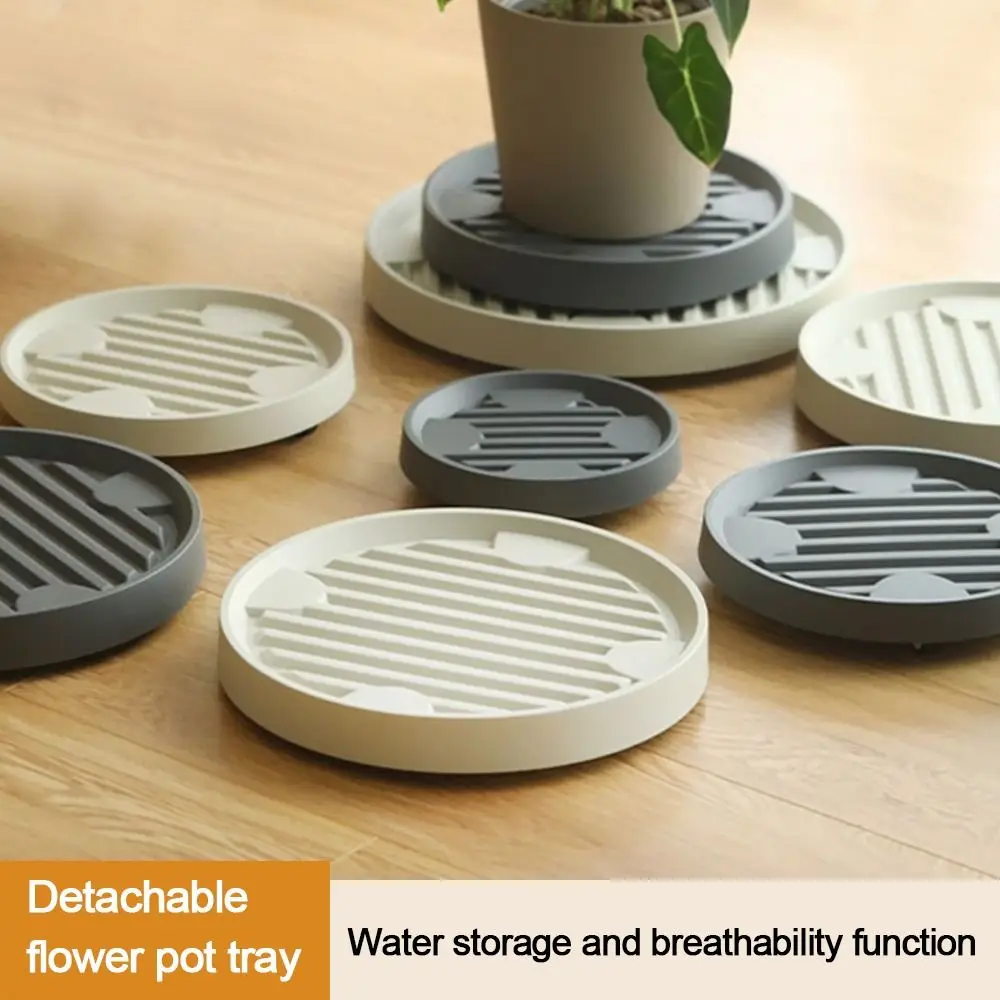 With Moving Wheels Plant Saucer Plastic Round Drip Trays Pot Trays Removable Flower Pot Plant Trays
