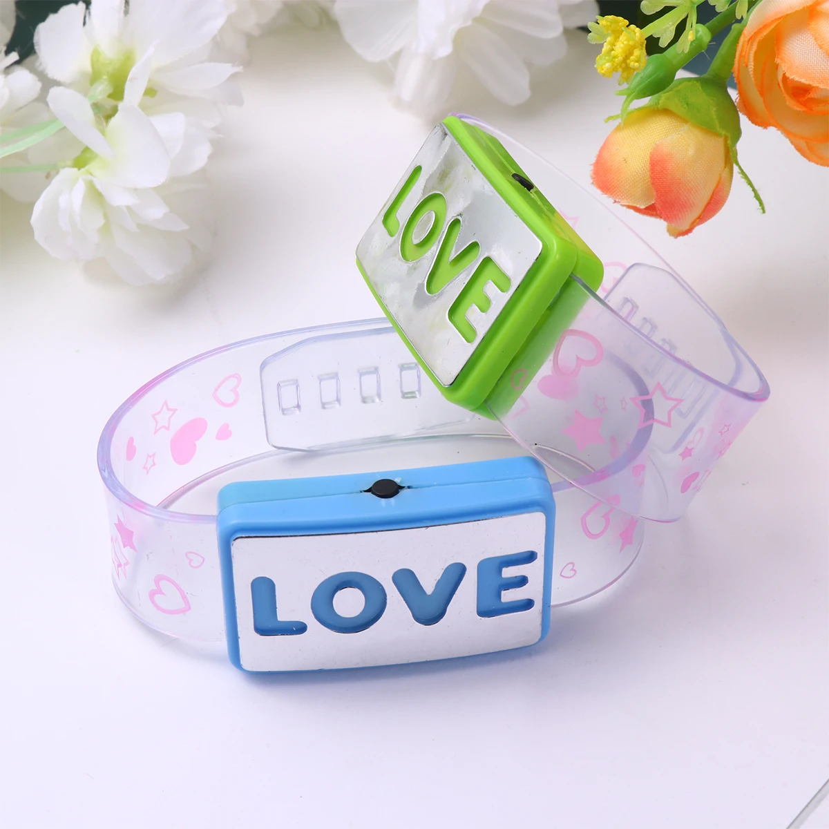 

3Pcs Luminous Bracelets LED Flash Bangles Colorful Wristbands Gifts for Birthday Christmas