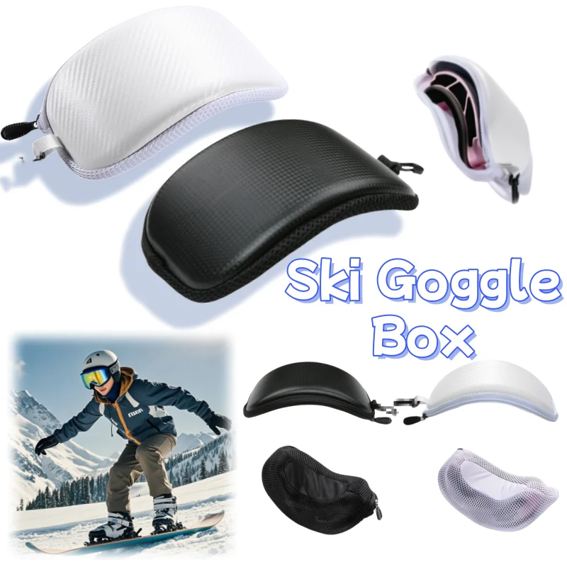 Ski Goggles Box Protective Cover Ski Board Ski Goggles Zipper Hard Shell Package Shockproof Winter Outdoor Bicycle Accessories