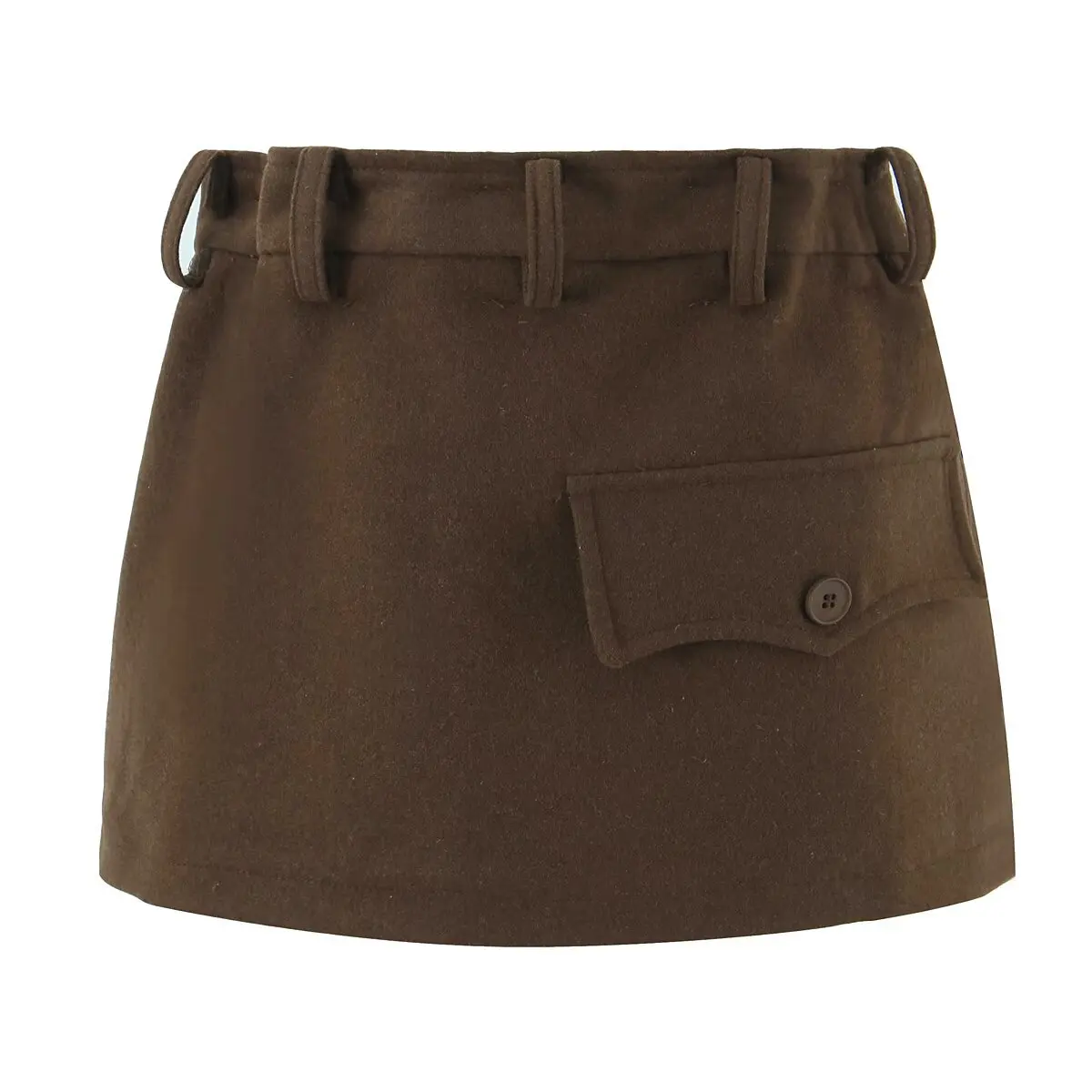 Women's Fashion Wool Blend Short Skirt   U9PN