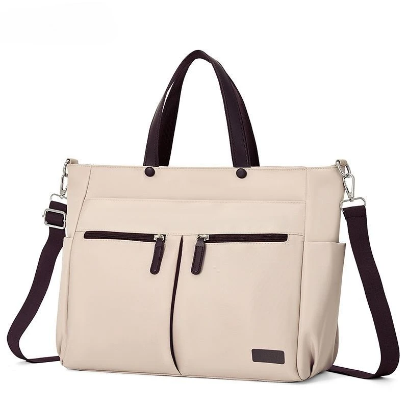 [-laptop-bag-]-nylon-casual-ladies'-laptop-bag-daily-commuting-briefcase-lightweight-double-main-pocket-single-shoulder-bag