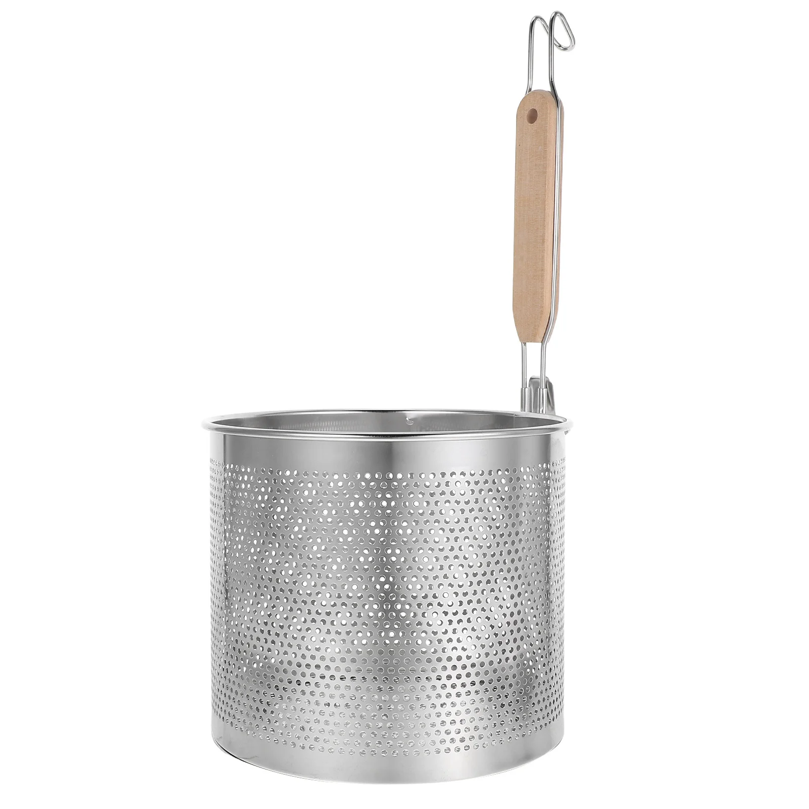 

Kitchen Strainers Stainless Steel Mesh for Noodles Soup Draining Multi-Purpose Cooking Tool with Long Handle Heat-Resistant