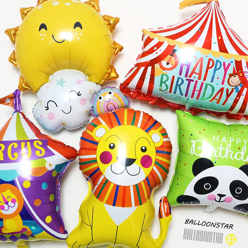 Circus Verjaardagsfeestje Banner Dieren Baby Douche Ballon Set Kinderen Blazende Rol Verjaardagsbenodigdheden