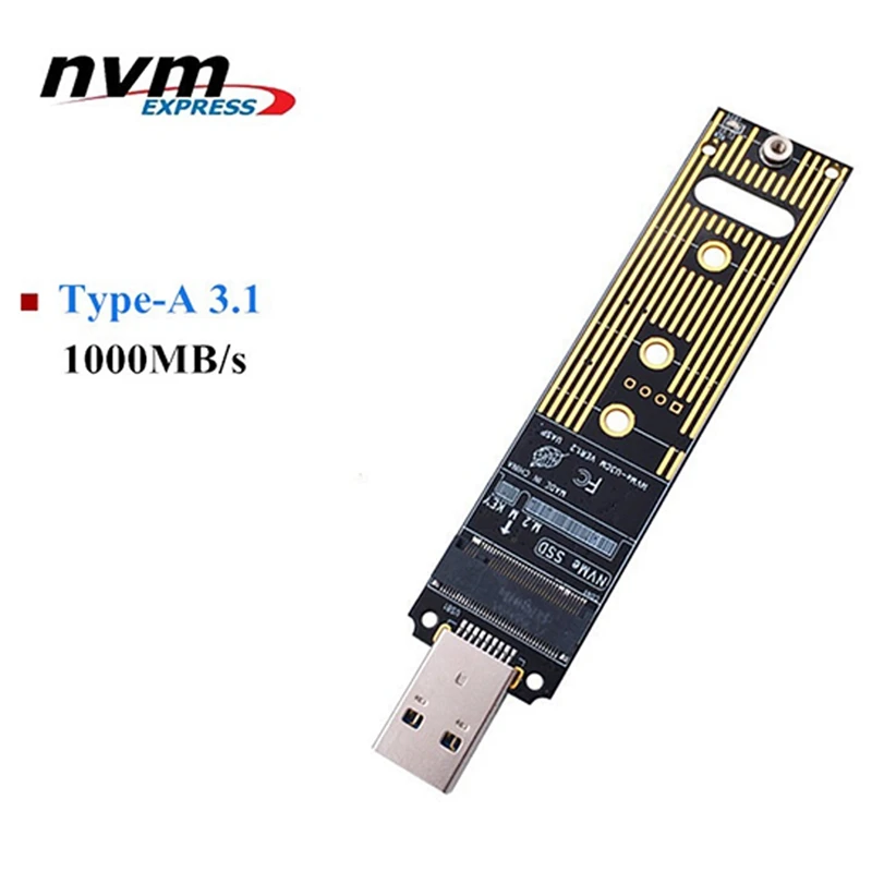 1 Set M.2 NVME SSD To USB 3.1 Adapter 10Gbps USB3.1 Gen 2 For M2 Nvme 2230 2242 2260 2280 SSD