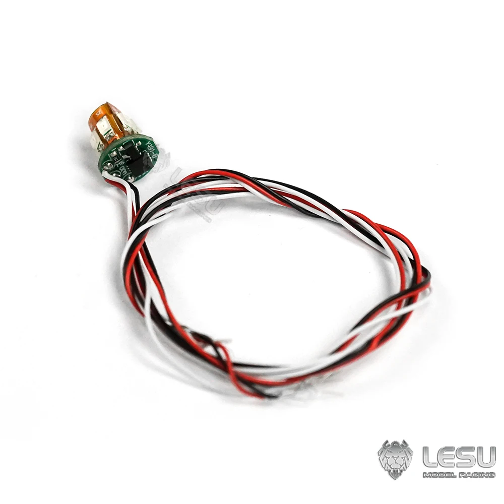 Modelo de cabine rc, 1 peça, aviso rotativo, luz led, tensão 3v para rc 1/14 lesu, diy, caminhão trator tamiyaya, carros