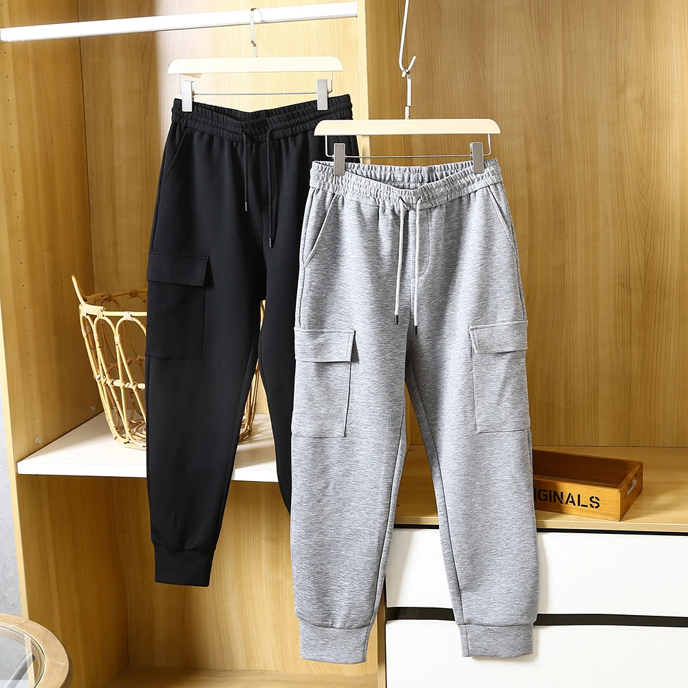 

Удобные свободные мужские повседневные спортивные брюки, весенне-осенняя новинка, верхняя часть тела, превосходная прямая модная городская молодежная одежда