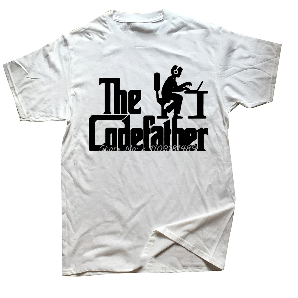 The Codefather Programmer Developer Programming O-Neck cotton tops tees Fitness T-shirt Oversized Unisex Tshirt Men's Clothing