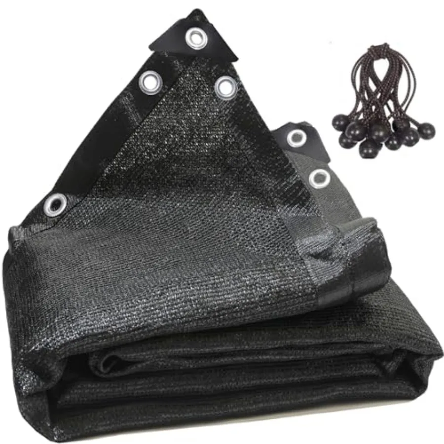 

Ткань для затенения 90% светопроницаемости, 20 футов, высокоплотная, солнцезащитная сетка, тент с окантовкой и люверсами для сада, патио, веранды