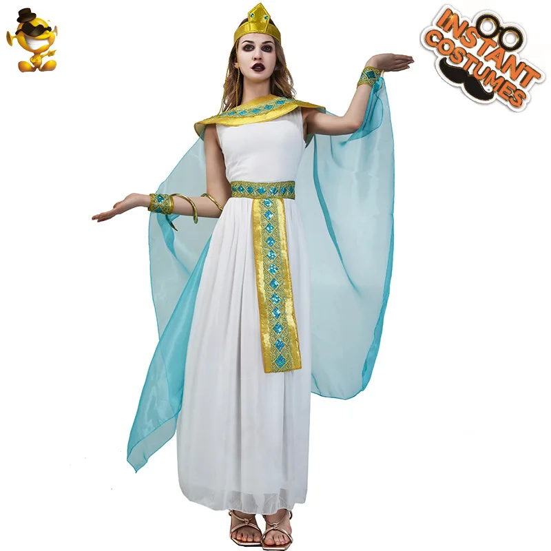 

Halloween Egyptian Queen Cleopatra Cosplay Costume Woman Nightclub Stage Performance Party Role Play Dress 2025