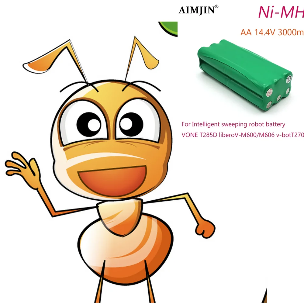 14.4V AA 3000mAh Ni-MH rechargeable battery For Libero M606 Vacuum Dirt For Devil 0606004 M606 For V-M600/M606 V-BOT accessories