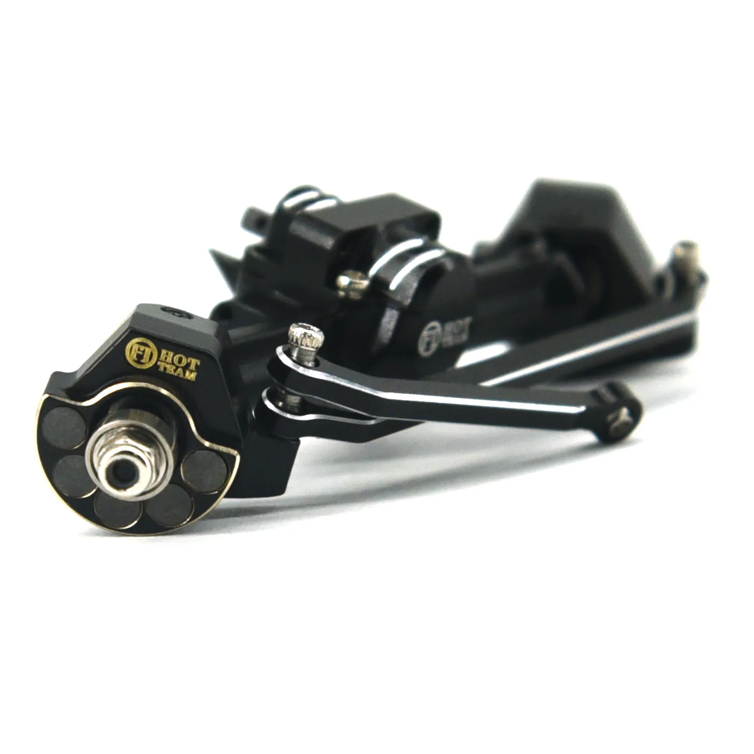 Hot Team Aluminum Front Rear Axle with Brass Tungsten Steel Steering Knuckles +4mm Width With Brass Weight For Axial SCX30 parts