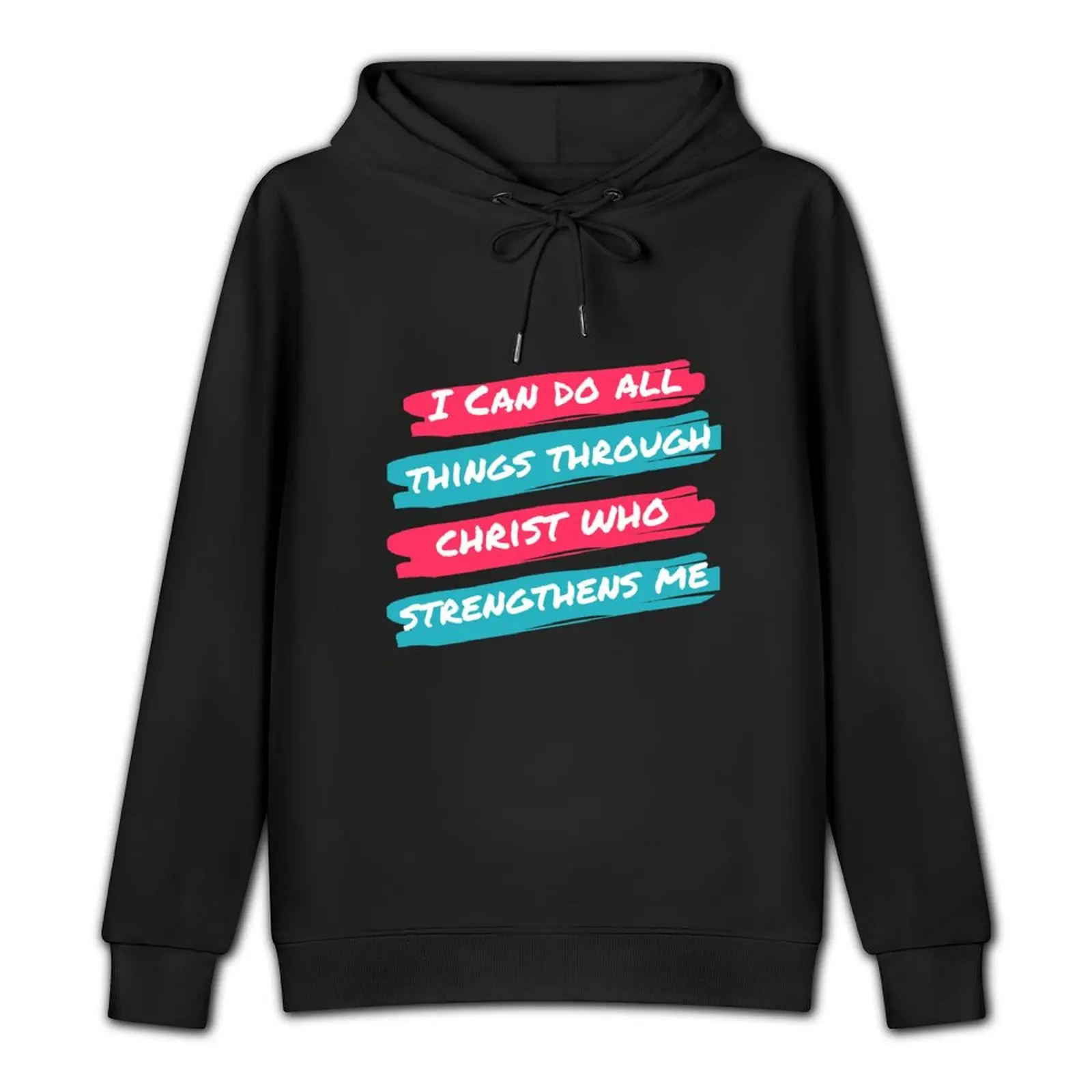 I Can Do All Things Through Christ Motivational Pullover Hoodie mens designer clothes designer hoodies