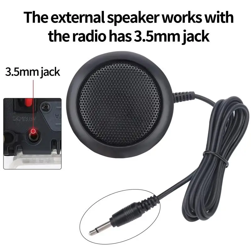 1Pc Mini 3.5mm External Speaker, Clear Sound for KG-M70 AR-M6 AR-318 CB Radio & Car Radio view 4