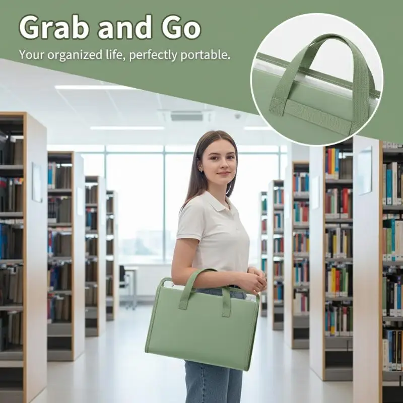 

A4 Portable Accordion File Organizer 13 Pocket Expanding File Folder School Office Student Supplies Business Document Organizer