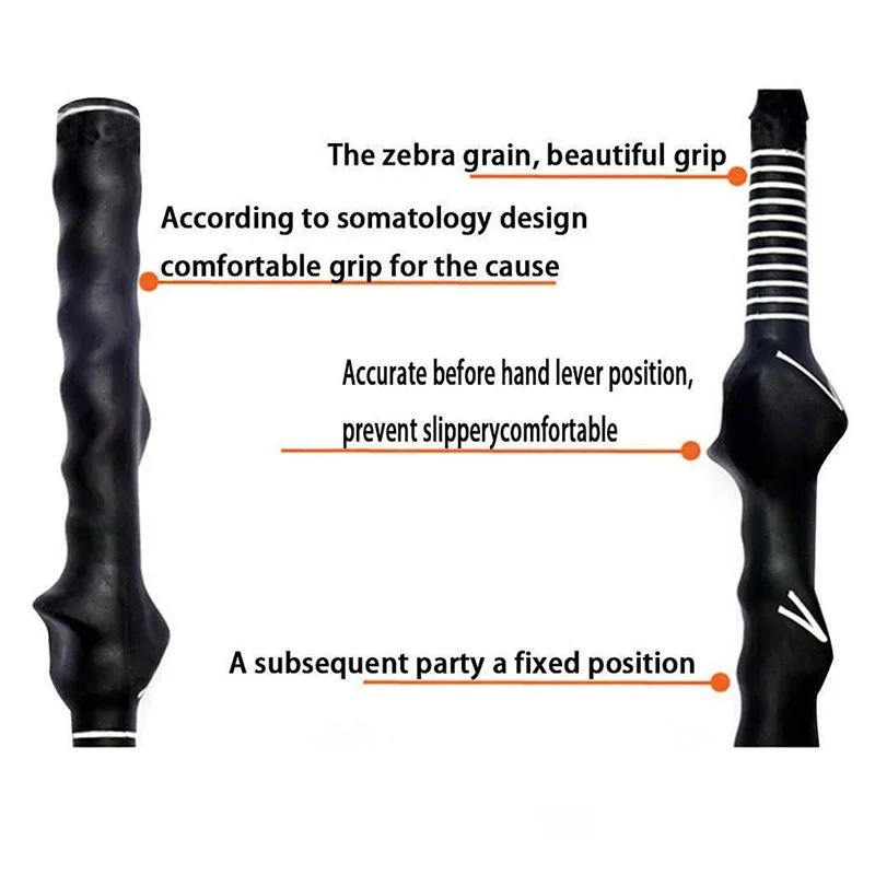 High Quality Durable Golf Rubber Hand Shape Grip Exercise Pole Grip Swing Training Outdoor Golf Position Practice Tools