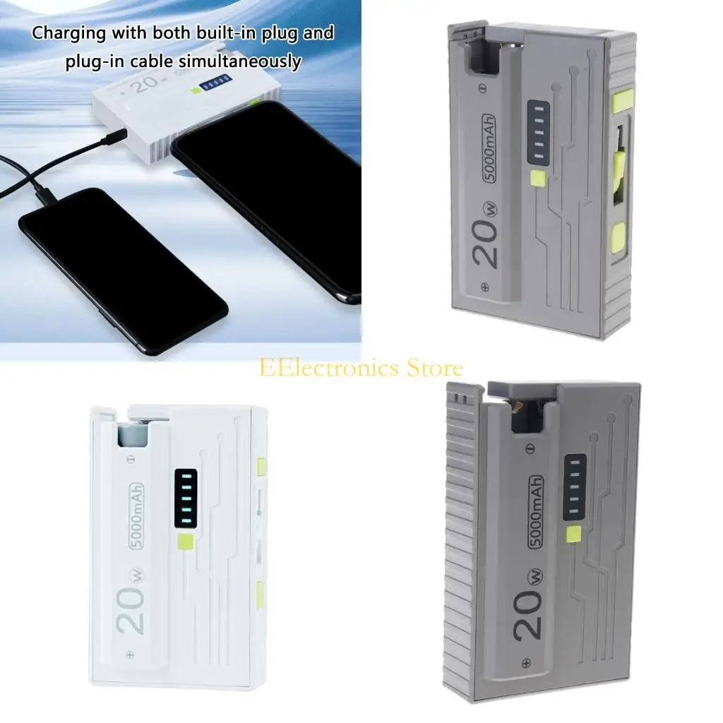 B03C 20W Fast Charging Powerbank Case Shell With Snapped In Type C Connectors For Easy Battery Replacement No Soldering Required