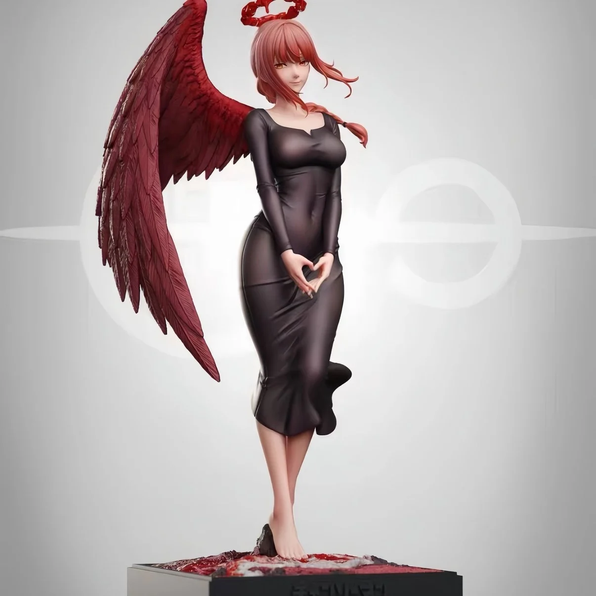 Figura de Chainsaw Man Makima con Alas de Ángel, Postura de Pie, PVC Articulado, Modelo Coleccionable, Juguete, Adorno, Regalo para Fans del Anime
