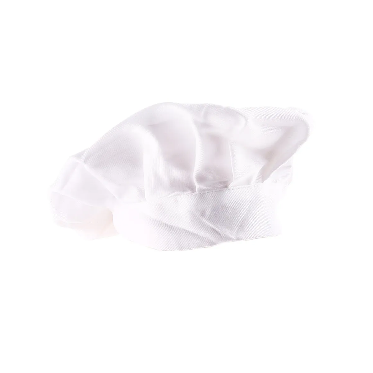 

White Round-Top Cook Hat Unisex Chef Size Fits Most Reusable Easy Clean Canvas Hat for Restaurants Cafes Hotels Kitchens