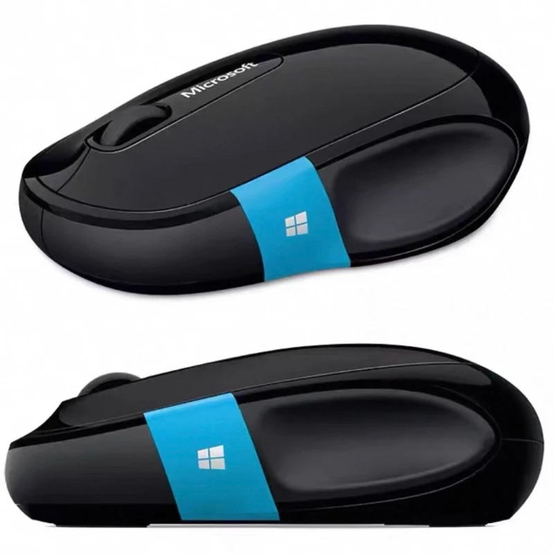 Sculpt Slide Mouse ปรับแต่งการเชื่อมต่อบลูทูธไร้สาย Blue Shadow ที่สะดวกสบาย 1,000dpi 3 ปุ่มสําหรับเมาส์สําหรับเล่นเกมในสํานักงาน