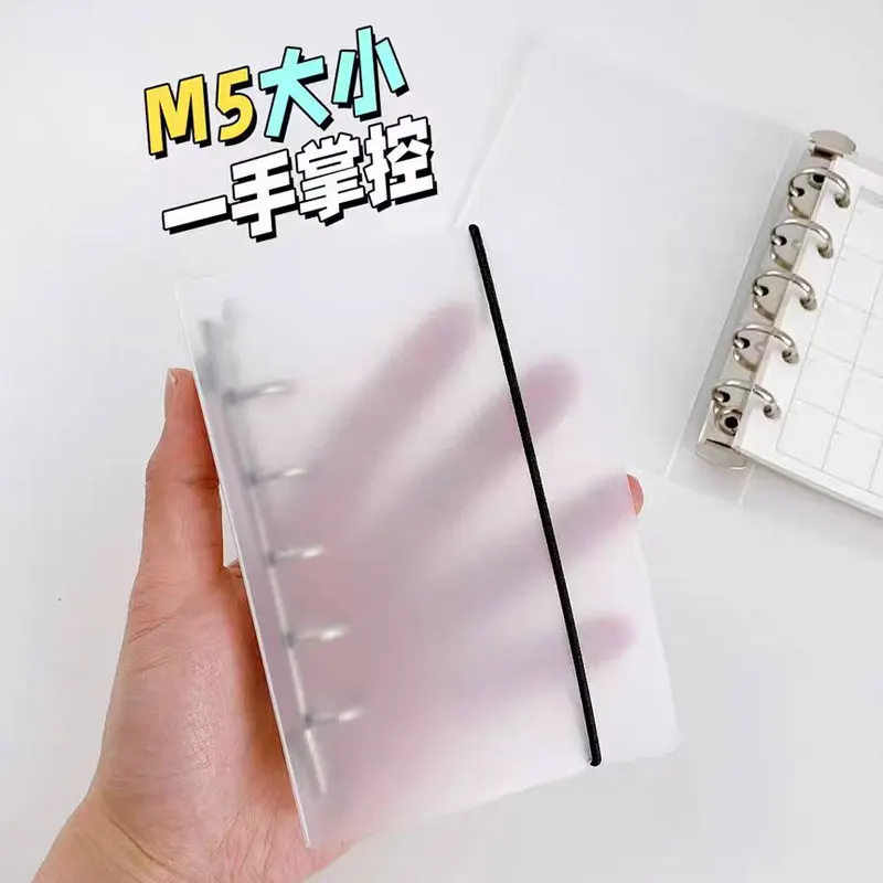 M5 Loose Leaf Notebook Ledger Cover 5 fori Hand Book Portable 5 Ring Metal Binder Shell Planner Agenda Organizer cancelleria