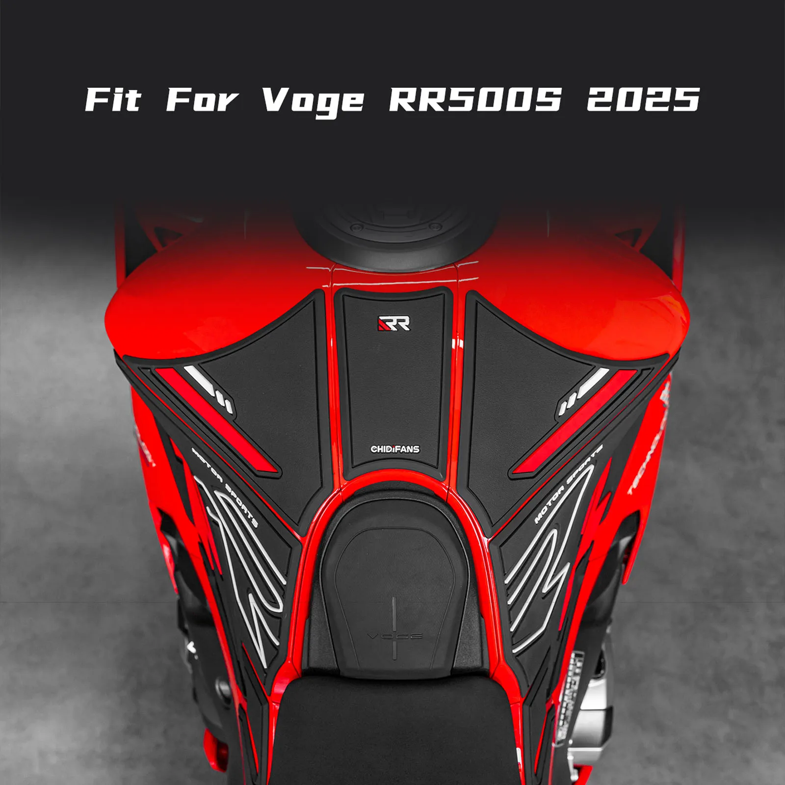 

Rubber Fuel Tank Sticker for VOGE RR500S Motorcycle, Anti-Slip Protective Pad, Wear Resistant Tank Decal Accessories