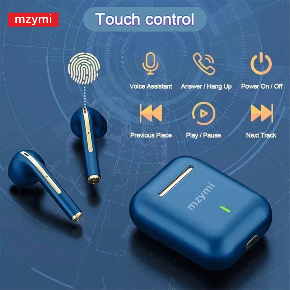 mzymi J18 True Wireless Earphone 9D Sound Bluetooth Headphone Waterproof Sports Headset Touch Control TWS Earbuds For XIAOMI