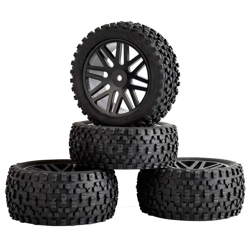 4Pcs/Set RC Buggy Cars Tire 85mm*34mm Wheel Rim & Tyre For 1/10 Scale Models RC Car Remote Control Cars Tires