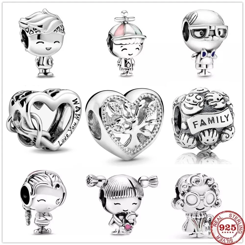 

925 Sterling Silver Metal Beads Girl Boy Teenager Charm Charm Fit Original Pandora Charms silver 925 Bracelet DIY Women Jewelry