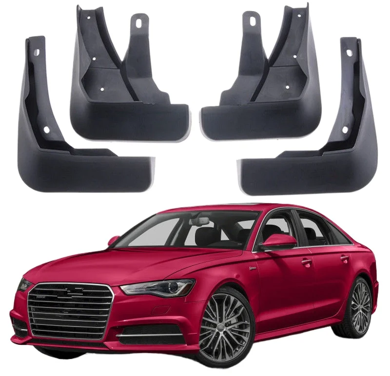 

Auto Splash Guards Mud Guards Flaps Fit For 2016-2018 Audi A6 (C7) Sedan fender 4Pcs/set