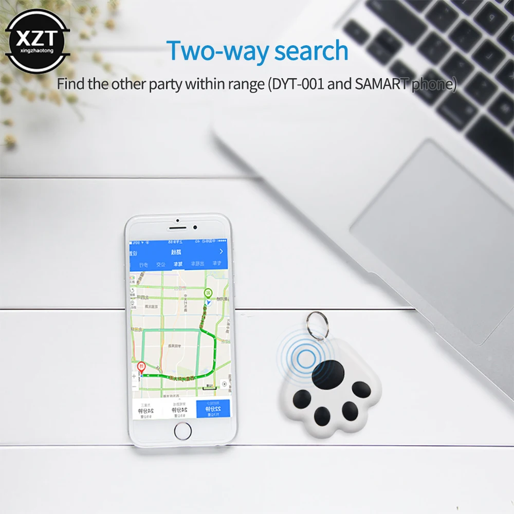 1PC inteligentna o jasnym świetle jakości lokalizator GPS Mini Bluetooth Anti-Lost lokalizator urządzenia Tracer dla Pet Dog Cat Dog lokalizator GPS akcesoria