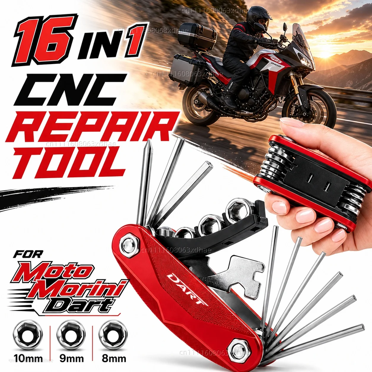

FOR Moto Morini Dart 1988-1994 Motorcycle Tool Repair Kit Multifunctional Screwdriver Wrench Hex Key Set Portable Bike