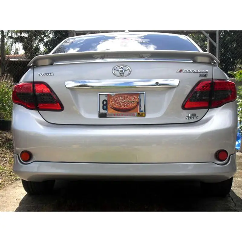 For Toyota Corolla Spoiler  ABS Material Car Rear Wing Primer  Rear Spoiler  2006-2013 Rear Wing Spoiler With Led Light