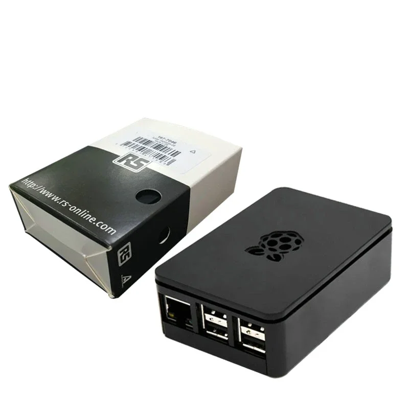 Raspberry Pi 3 Modelo B + B, carcasa de ABS, color negro, caja blanca transparente con logotipo, carcasa para RPI 3 B +