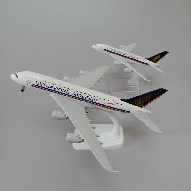 

Alloy Metal Air SINGAPORE Airlines A380 Airplane Model SINGAPORE Airbus 380 Airway Diecast Plane Model Aircraft 16cm 20cm