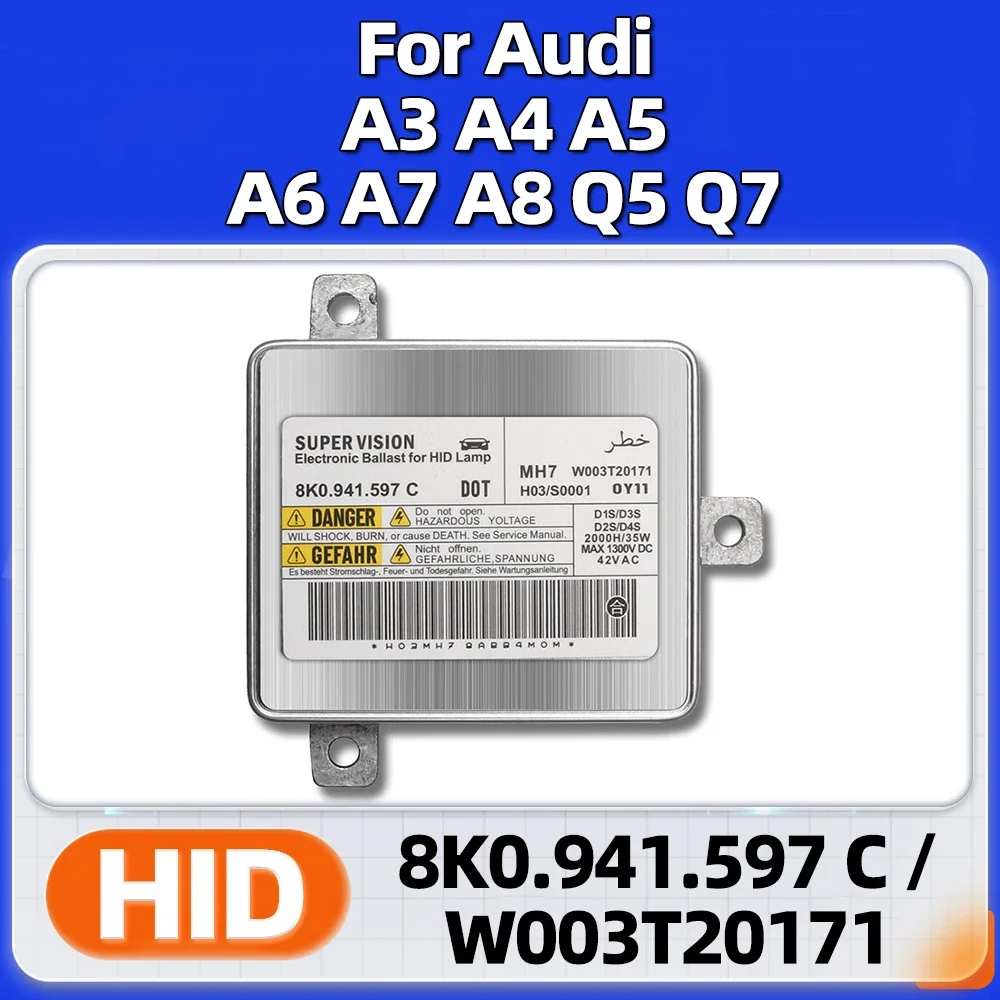 

8К0.941.597 С 8К 0941597 C W003T20171 Автомобильный электронный балласт HID ксеноновый для Audi A3 A4 A5 A6 A7 A8 Q5 Q7 2010 2011 2012 2013 2014