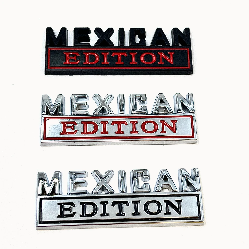 

1PC Car Badge, Mexican Edition Emblem, Car Trunk Logo, Side Decoration Badge, Personalized Car Decoration